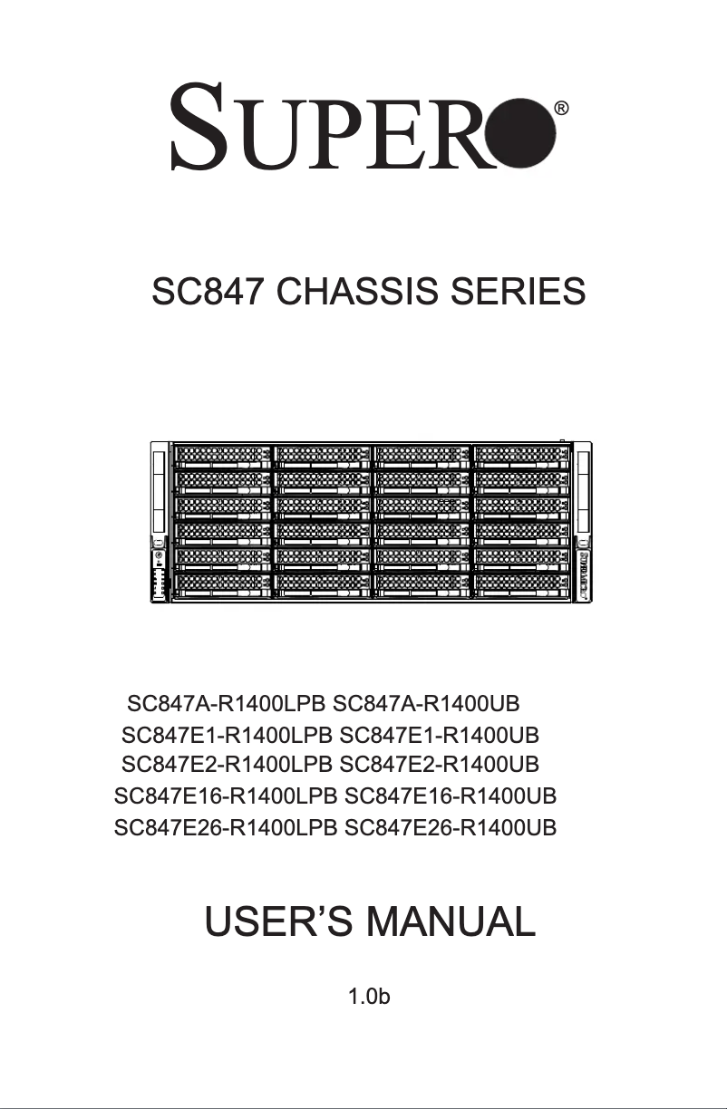 Image de la première page du manuel de l'appareil CSE-847E16-RJBOD1