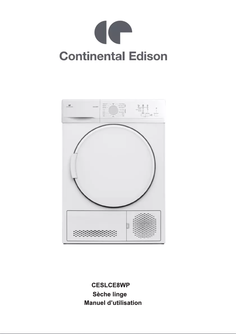 Page 1 de la notice Manuel utilisateur Continental Edison CESLCE8WP