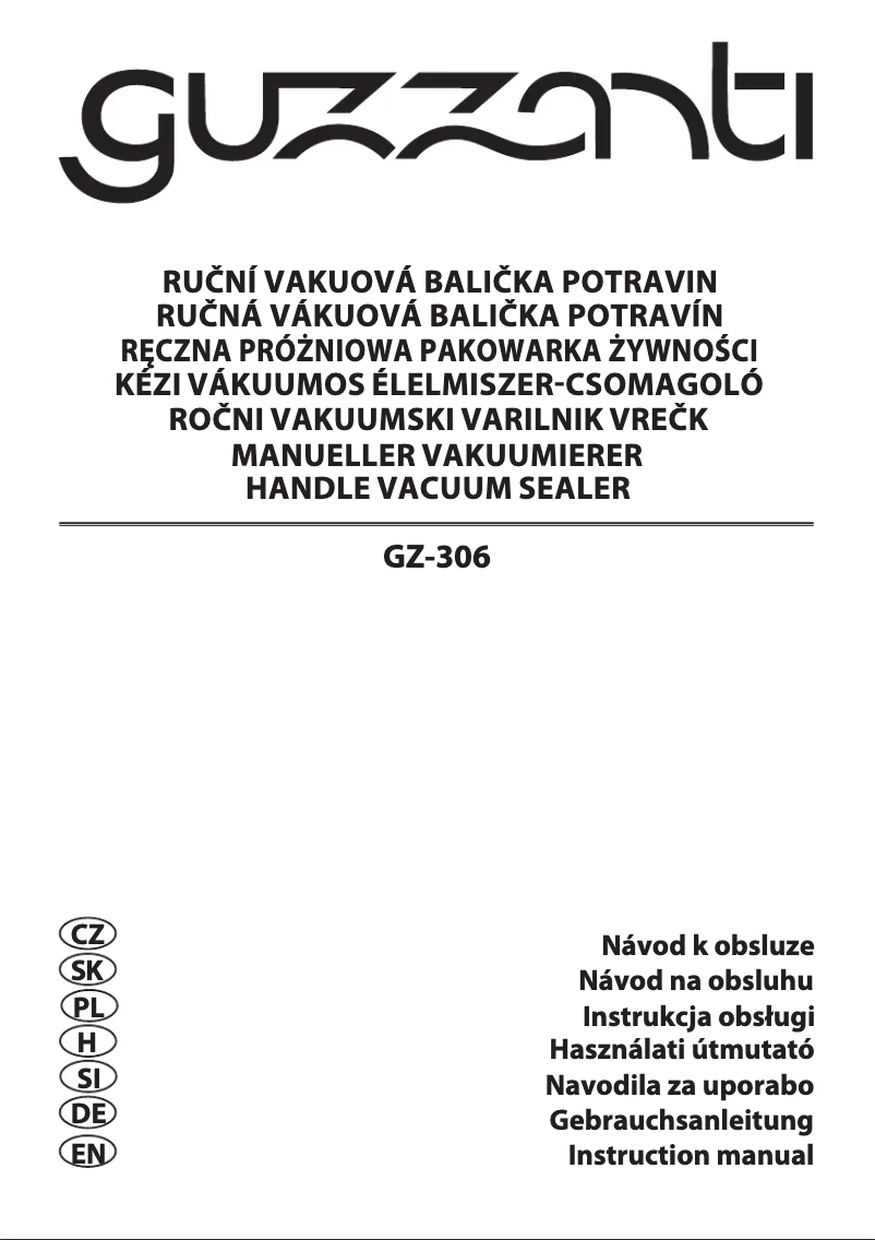 Página 1 del manual Manual de usuario Guzzanti GZ 306