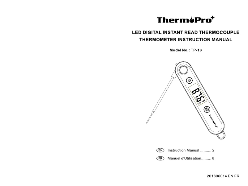 Page n°1 - Manuel utilisateur ThermoPro TP018