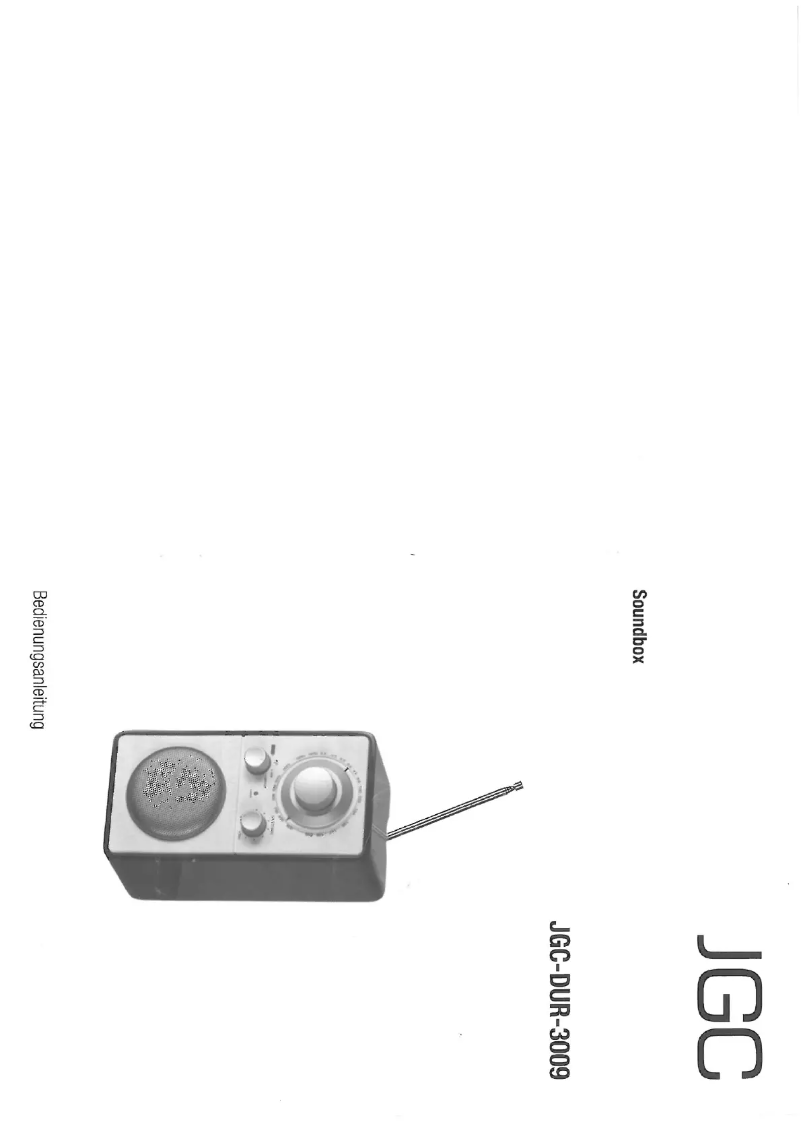 Page n°1 - Manuel utilisateur JGC DUR-3009