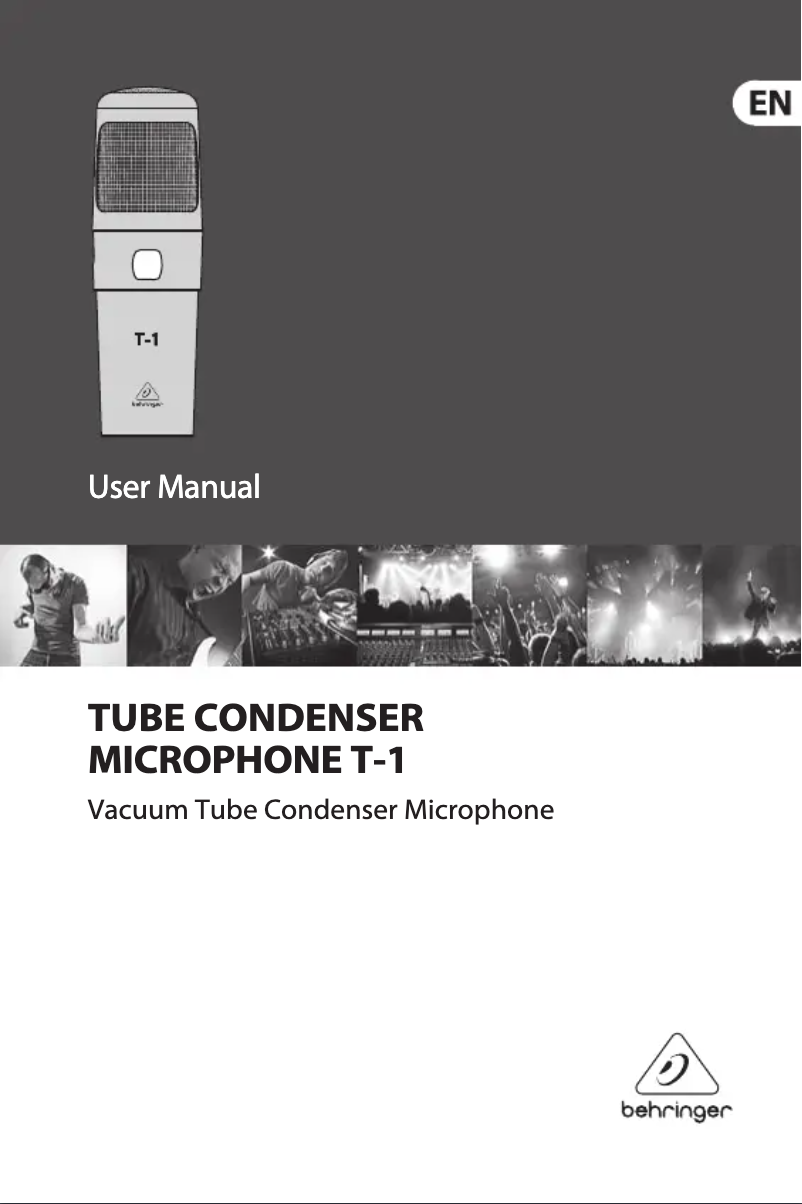 Página 1 del manual Manual de usuario Behringer T-1