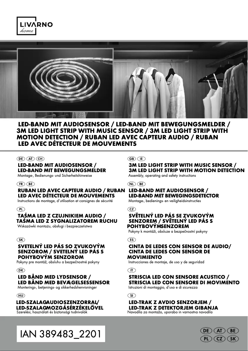 Page 1 de la notice Manuel utilisateur Livarno Lux l 14125106L