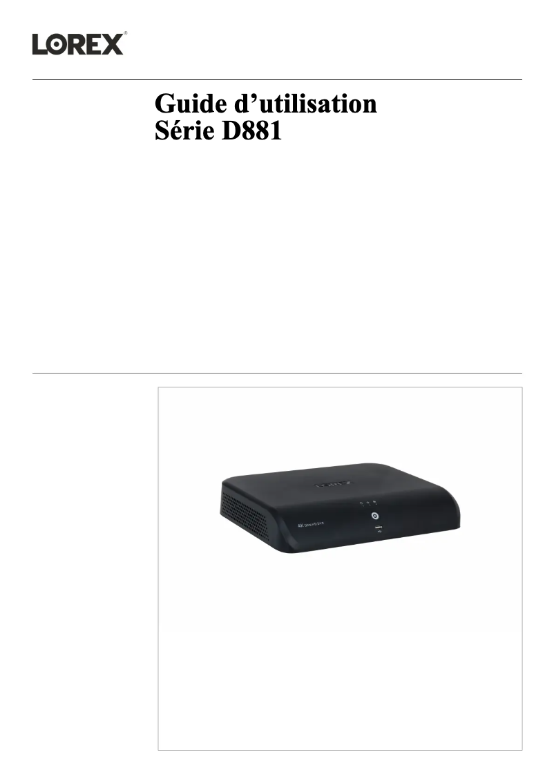 Página 1 del manual Manual de usuario Lorex D881A82B