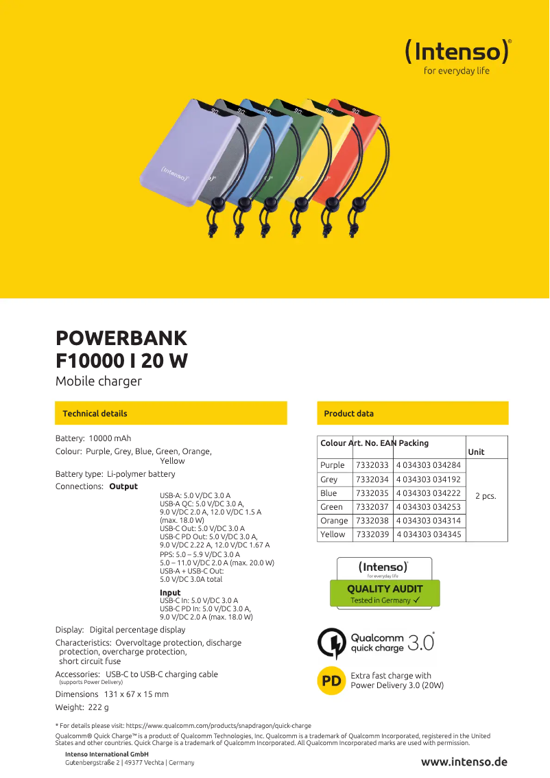 Image de la première page du manuel de l'appareil F10000