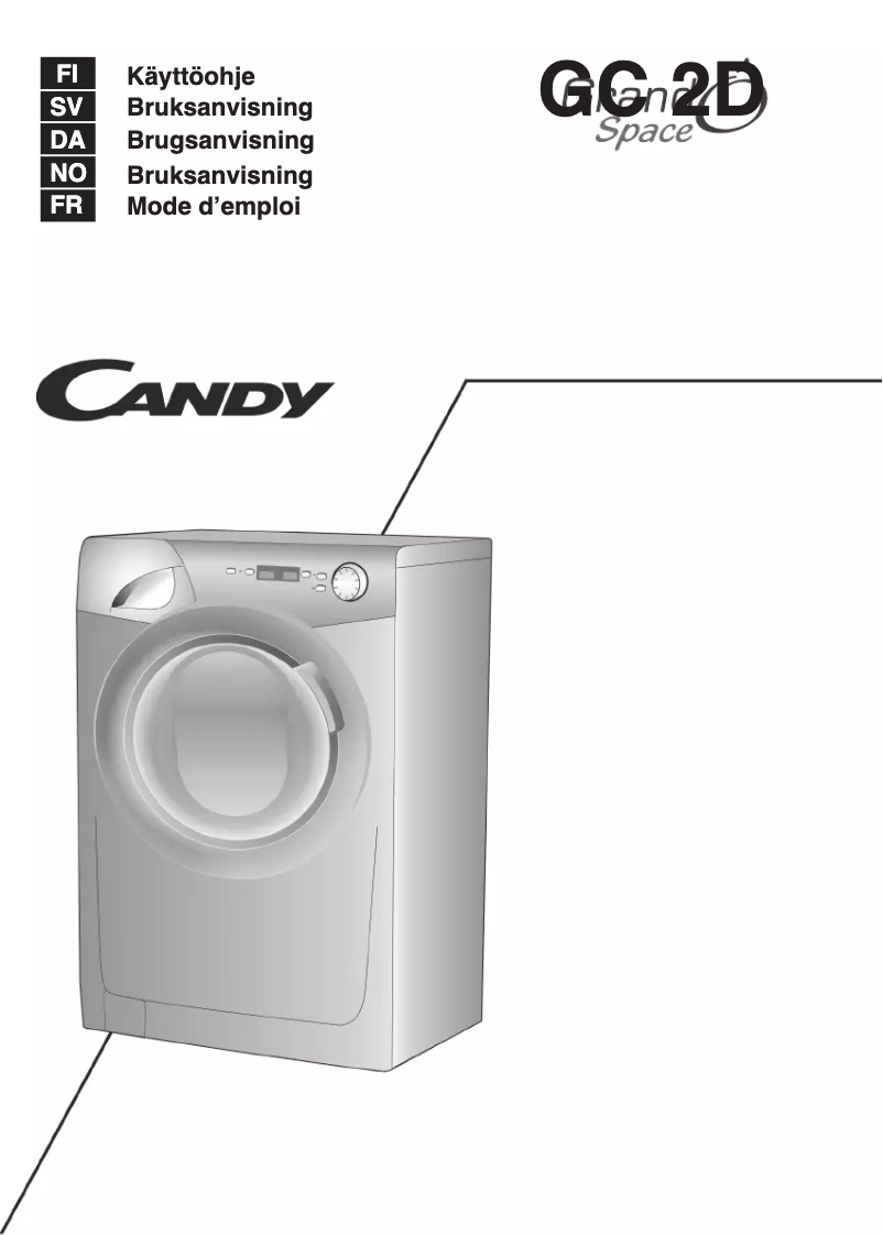 Page 1 de la notice Manuel utilisateur Candy GS 1282D3/1-S