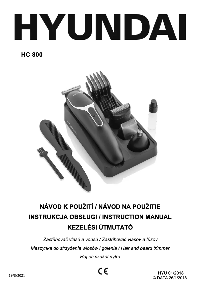 Page 1 de la notice Manuel utilisateur Hyundai HC 800