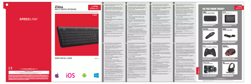 Image de la première page du manuel de l'appareil SL-7438 Athera