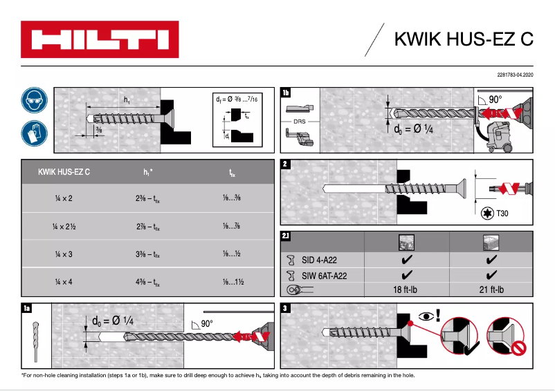 Page n°1 - Manuel utilisateur Hilti KH-EZ C