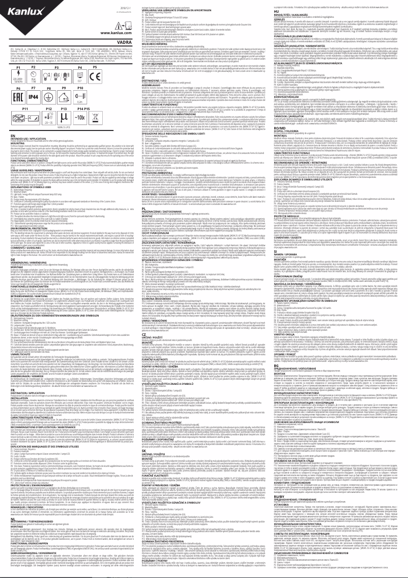 Image de la première page du manuel de l'appareil Vadra 80