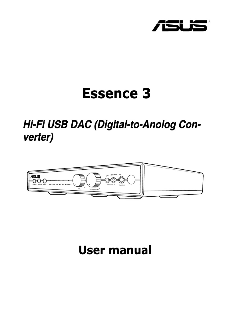 Image de la première page du manuel de l'appareil Essence III