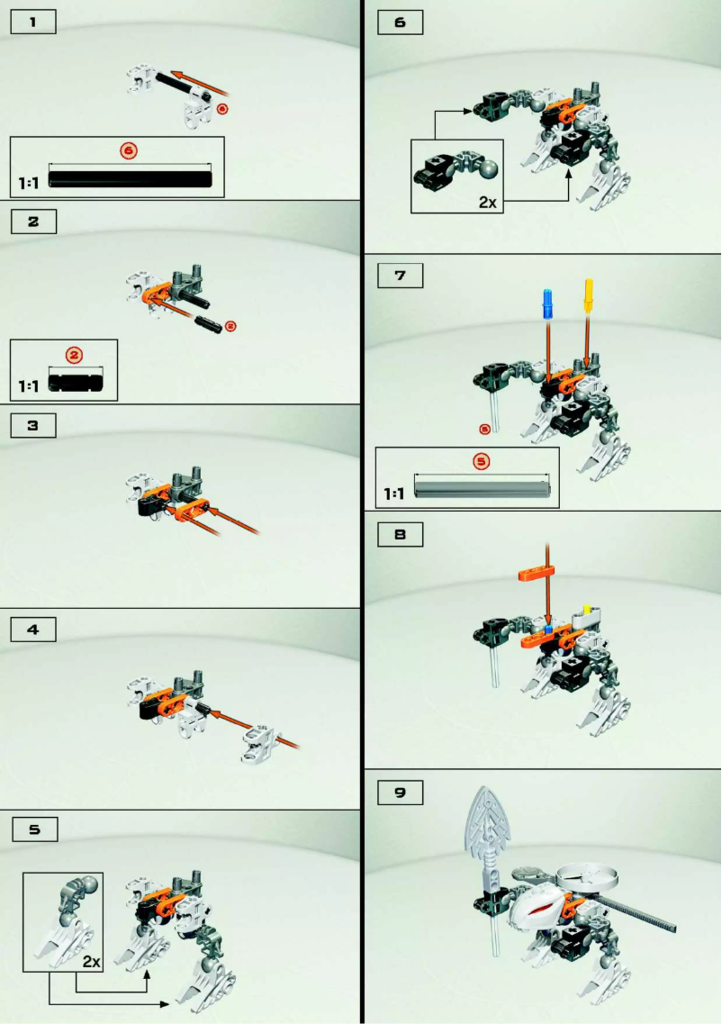Page n°1 - Manuel utilisateur Lego Bionicle 4870