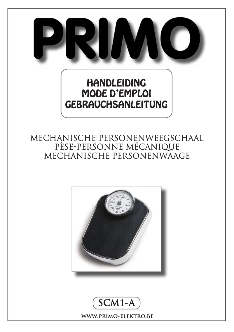 Page 1 de la notice Manuel utilisateur Primo SCM1-A