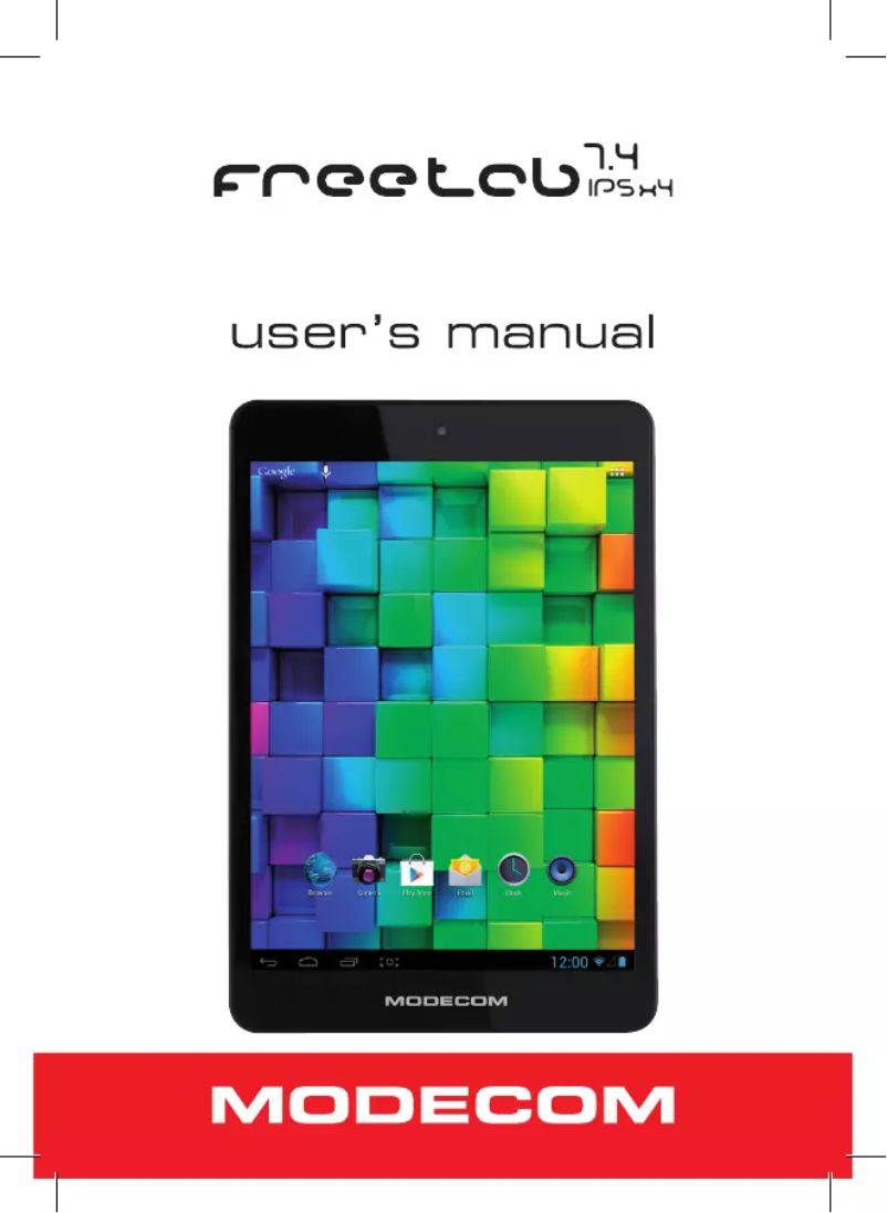 Image de la première page du manuel de l'appareil FreeTAB 7.4 IPS X4