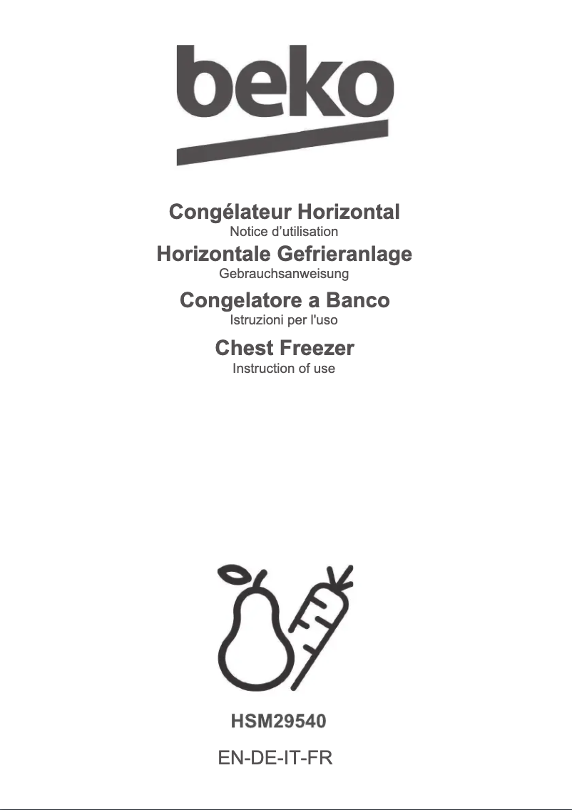 Page n°1 - Manuel utilisateur Beko HSM27050