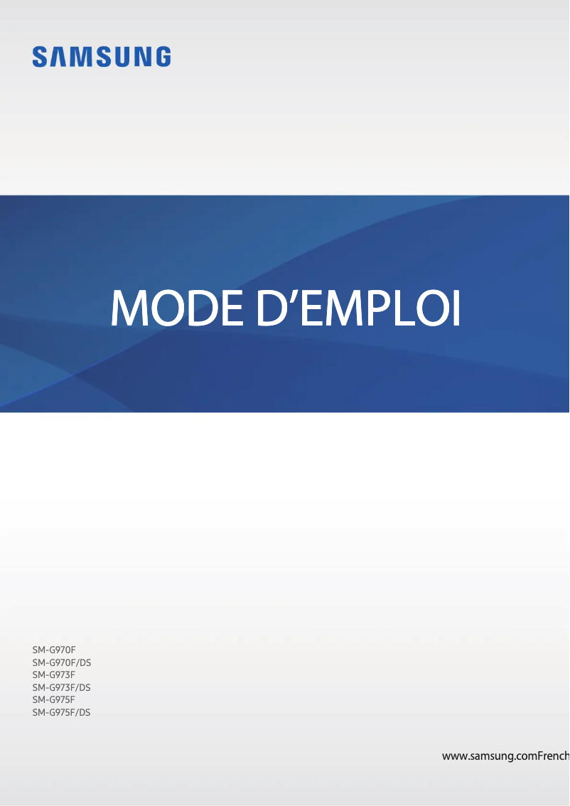 Page n°1 - Manuel utilisateur Samsung Galaxy S10e