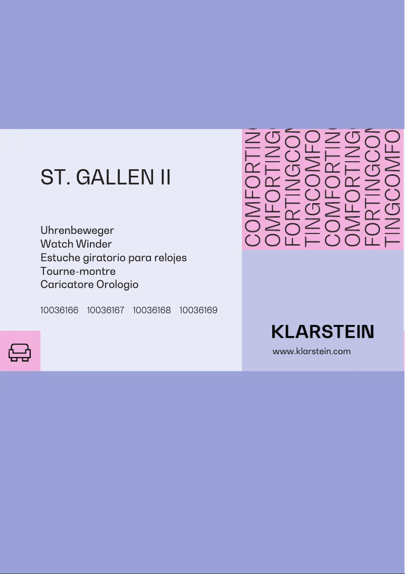 Page n°1 - Manuel utilisateur Klarstein St. Gallen