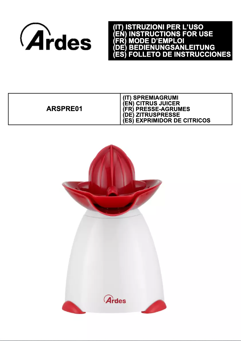 Page n°1 - Manuel utilisateur Ardes ARSPRE01