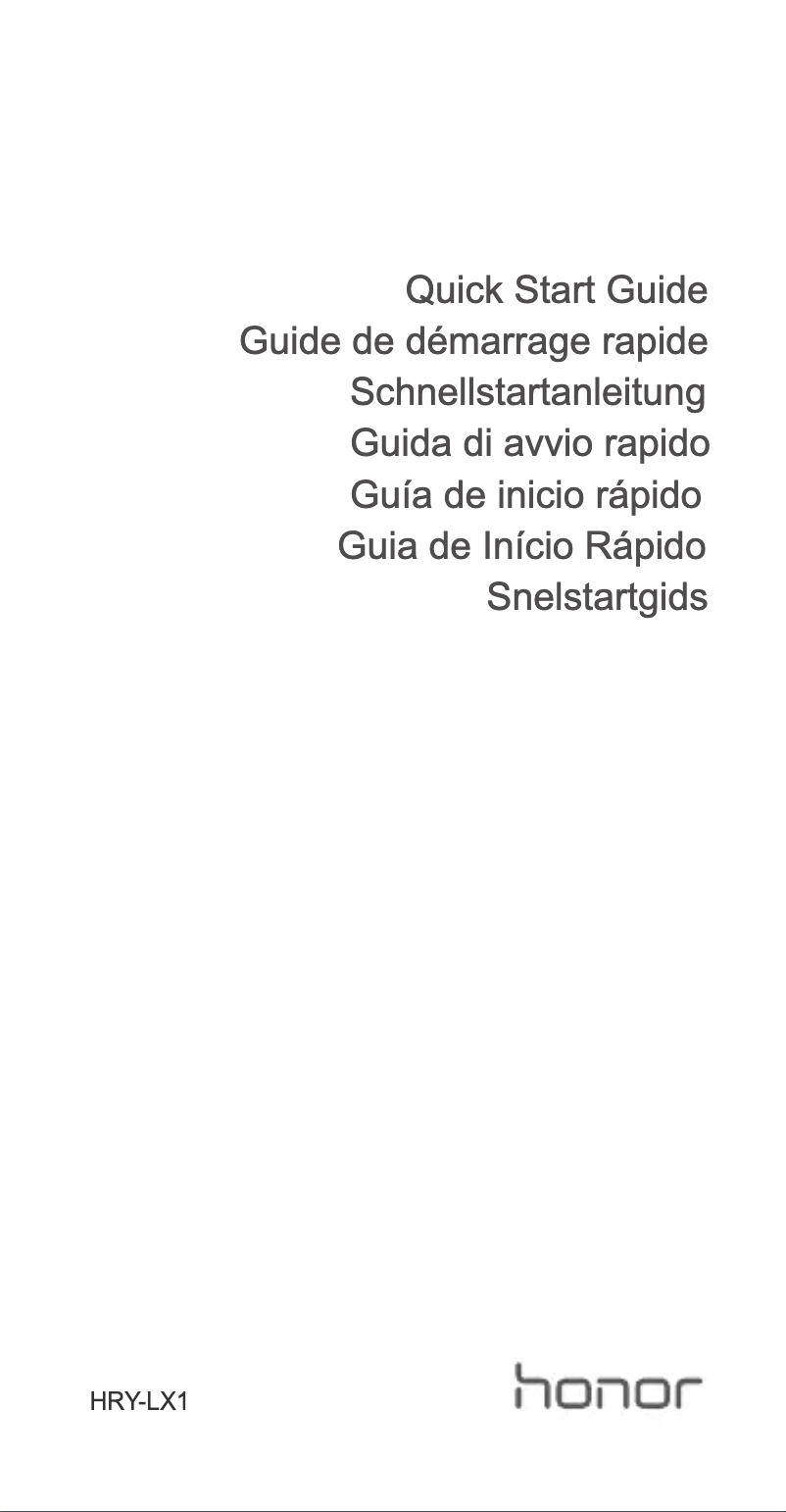 Page 1 de la notice Guide de démarrage rapide Honor 10 Lite