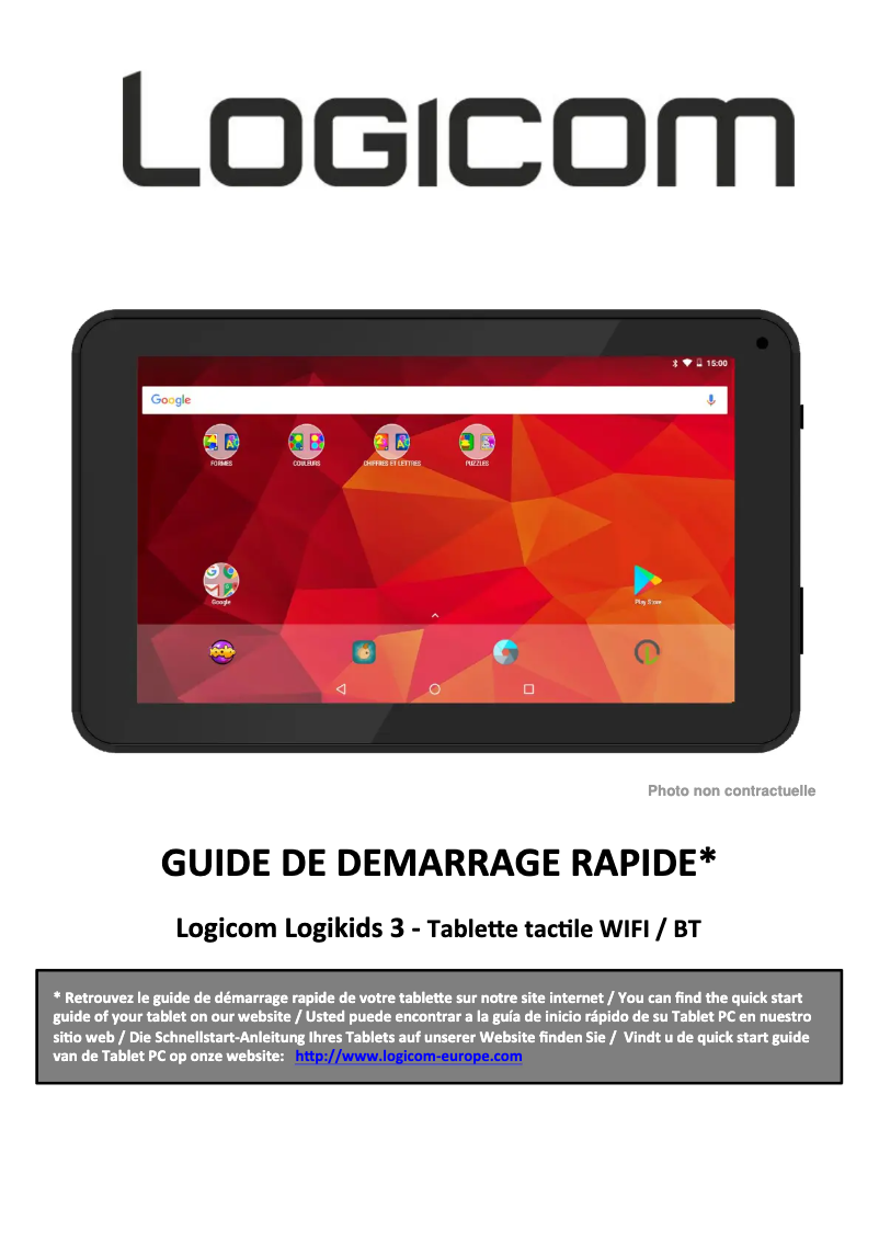 Page n°1 - Manuel utilisateur Logicom Logikids 3