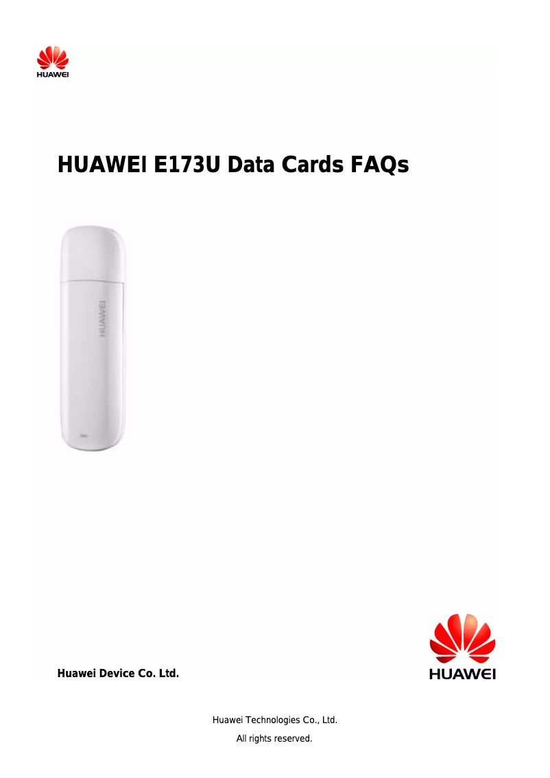 Página 1 del manual Manual de usuario Huawei E173U