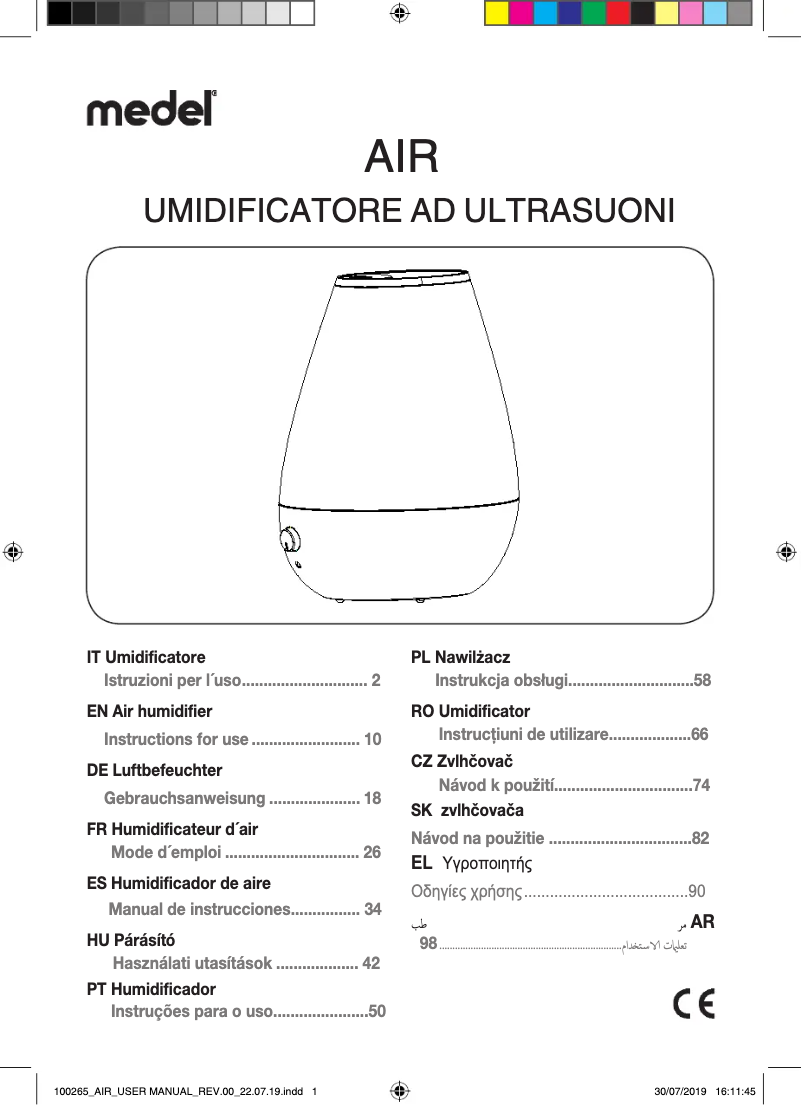 Image de la première page du manuel de l'appareil Air