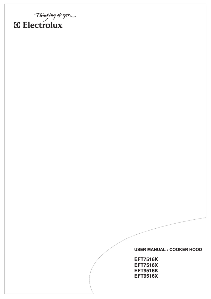 Page 1 de la notice Manuel utilisateur Electrolux EFT9516X