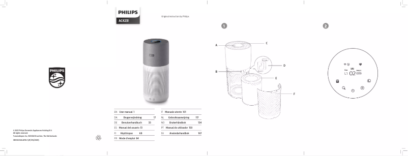 Page n°1 - Manuel utilisateur Philips AC4231