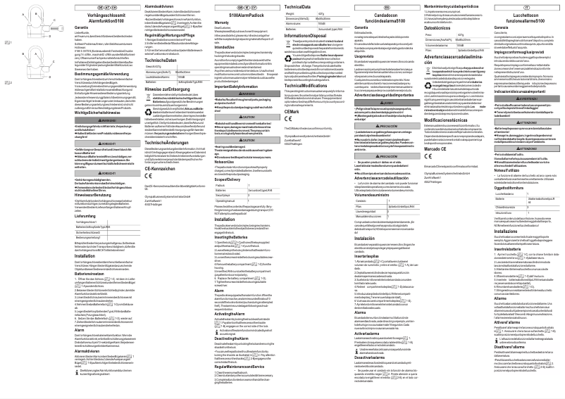 Image de la première page du manuel de l'appareil S 100