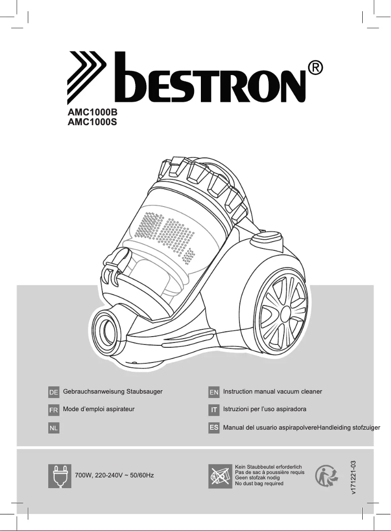 Page n°1 - Manuel utilisateur Bestron AMC1000S