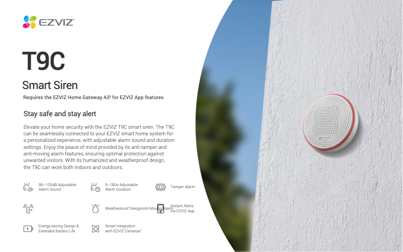 Página 1 del manual Ficha técnica EZVIZ T9C