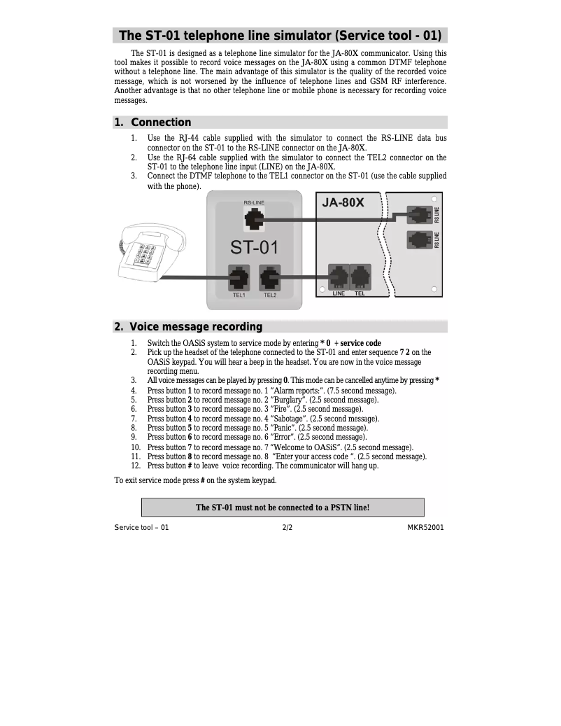 Page 1 de la notice Manuel utilisateur Joblotron ST-01