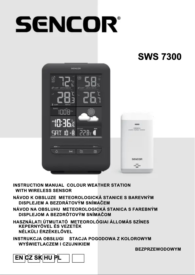 Image de la première page du manuel de l'appareil SWS 7300