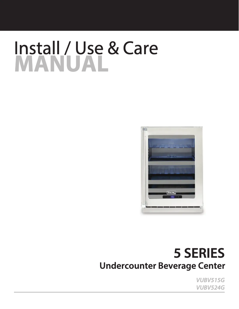 Image de la première page du manuel de l'appareil VUBV524GSS