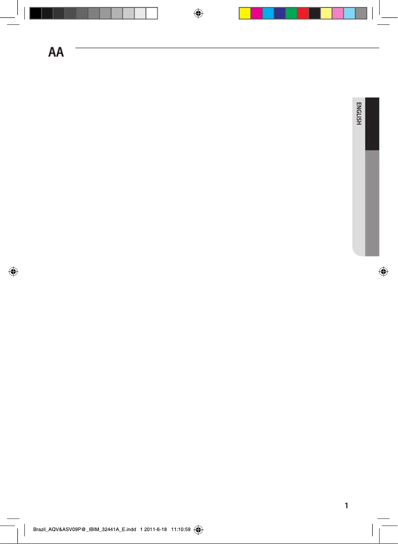 Image de la première page du manuel de l'appareil ASV12PSBAX