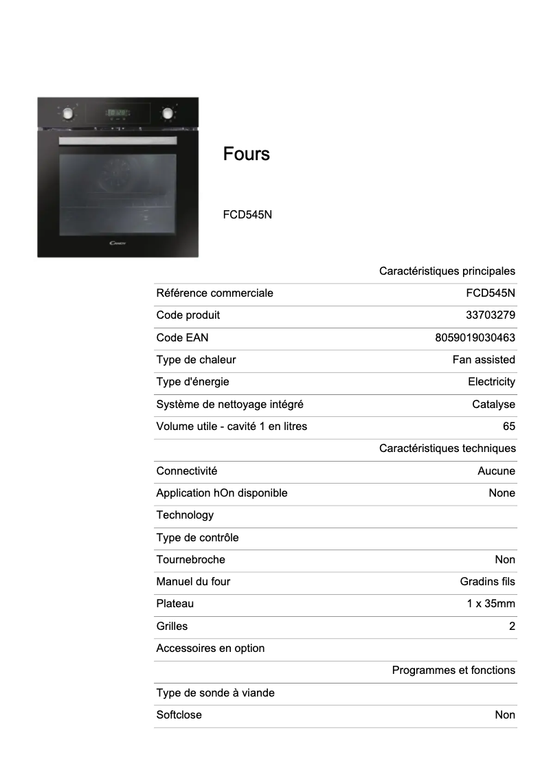 Image de la première page du manuel de l'appareil FCD545N