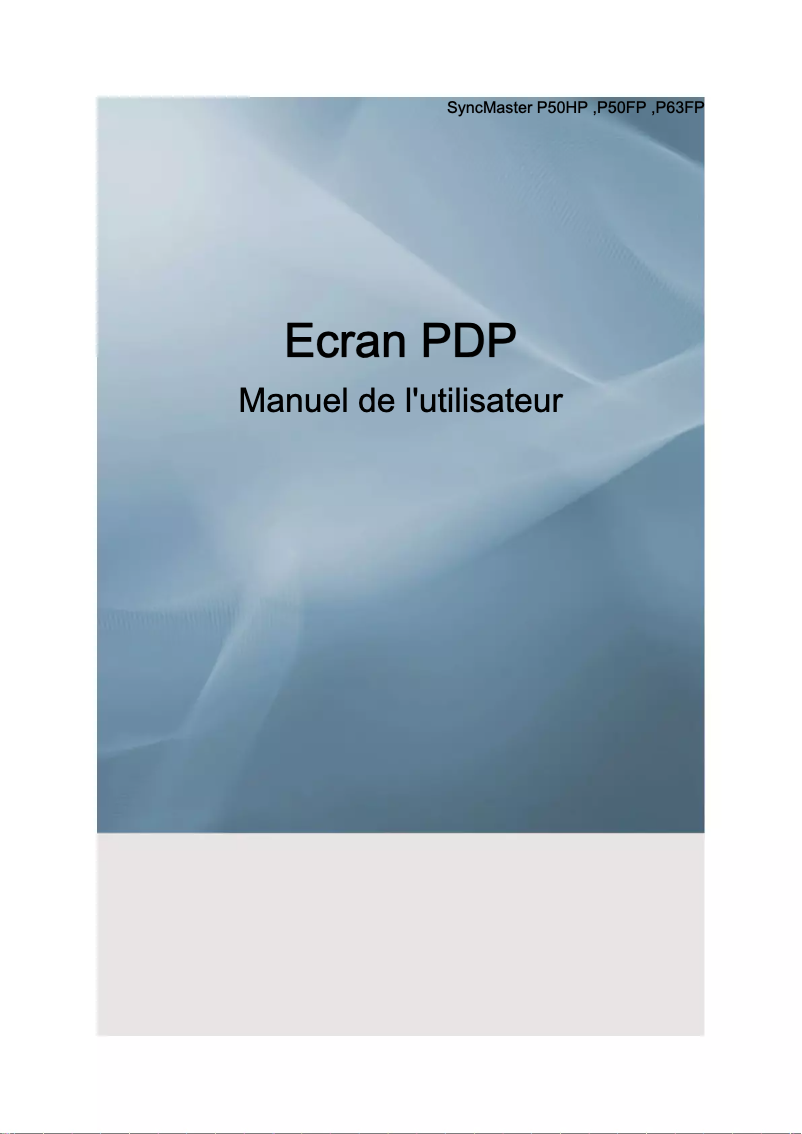 Image de la première page du manuel de l'appareil P50FP