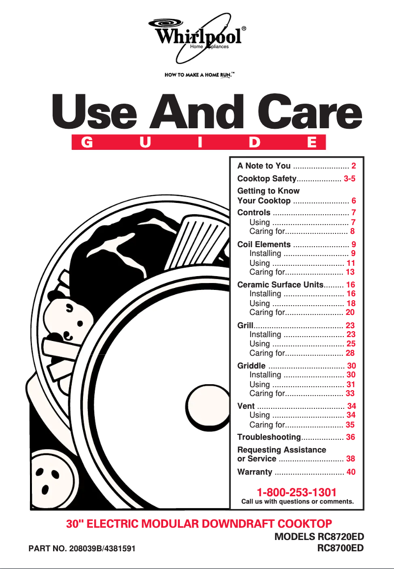 Página 1 del manual Manual de usuario Whirlpool RC8700EDW0