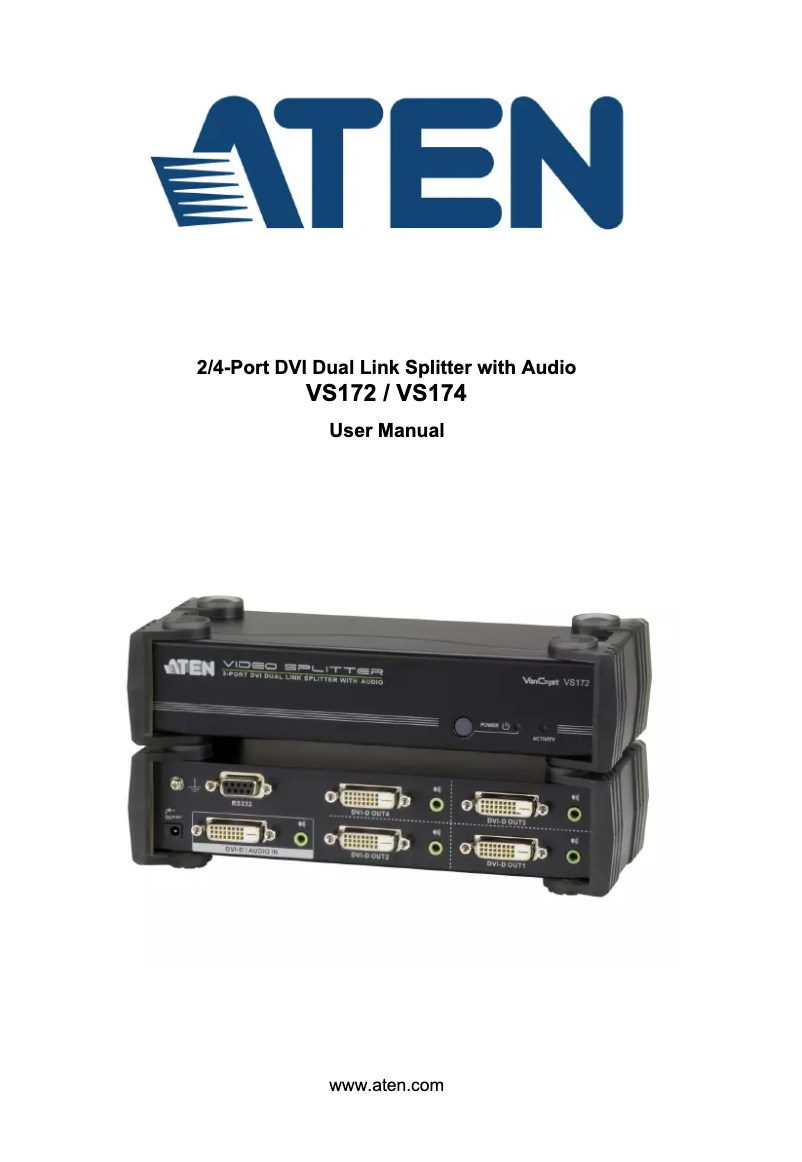 Page n°1 - Manuel utilisateur ATen VS172