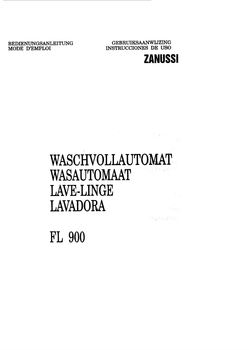 Image de la première page du manuel de l'appareil FL 900