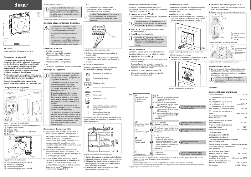 Page 1 de la notice Instructions / montage Elcom REN612X