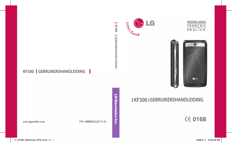 Page 1 de la notice Manuel utilisateur LG KF300