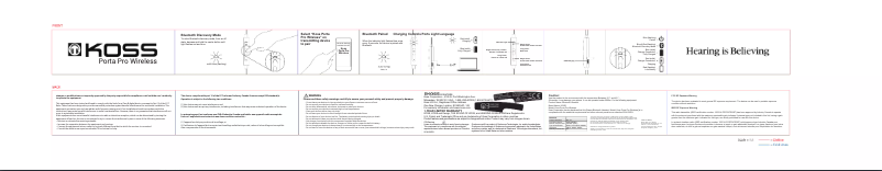 Image de la première page du manuel de l'appareil Porta Pro Wireless