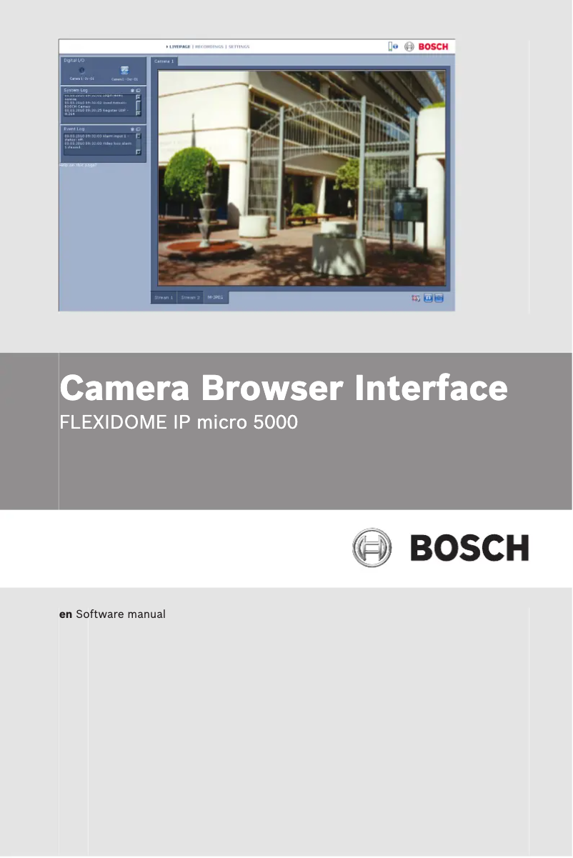 Page 1 de la notice Manuel utilisateur Bosch FLEXIDOME IP panoramic 5000 MP