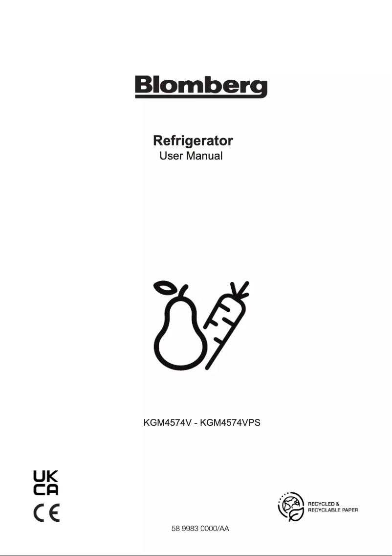 Page n°1 - Mode d'emploi Blomberg KGM4574VPS