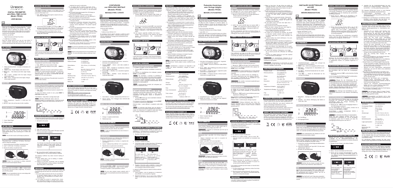 Page n°1 - Manuel utilisateur Oregon Scientific PE320