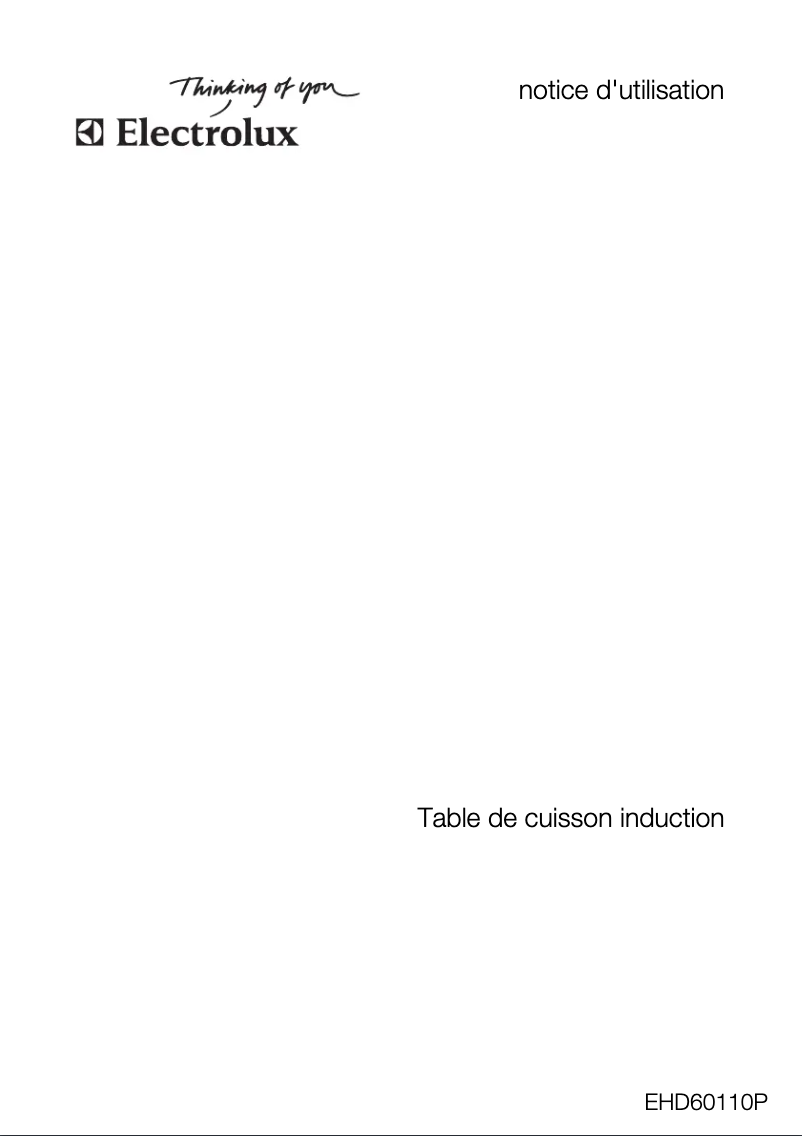 Page 1 de la notice Manuel utilisateur Electrolux EHD60110P