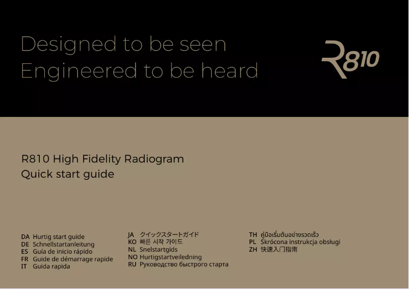 Página 1 del manual Guía de inicio rápido Ruark Audio R810