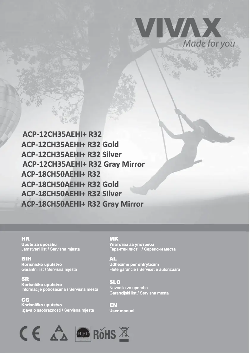 Image de la première page du manuel de l'appareil ACP-12CH35AEHI+ R32