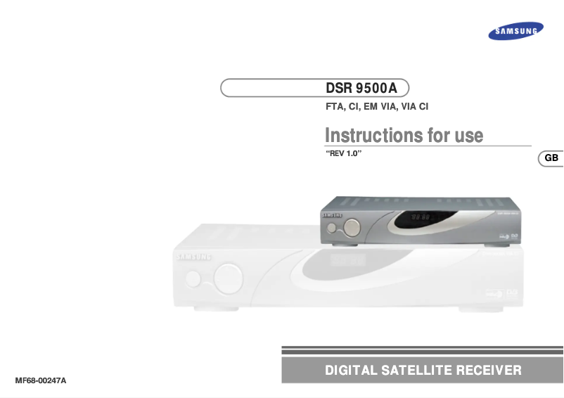 Page n°1 - Manuel utilisateur Samsung DSR 9500A